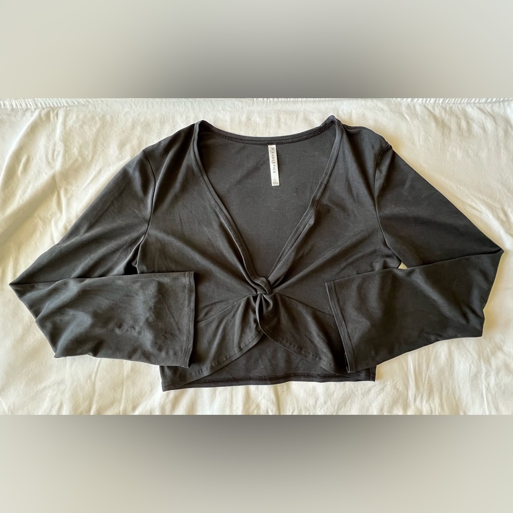 Fabletics Sleek Knit Twist Front Long Sleeve Top